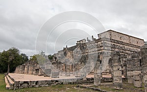 Templo de los Guerreros Temple of the Warriors at Chichen Itz Mayan Ruins on Mexico's Yucatan Peninsula photo