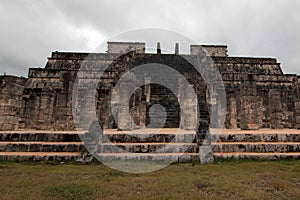 Templo de los Guerreros Temple of the Warriors at Chichen Itz Mayan Ruins on Mexico's Yucatan Peninsula photo