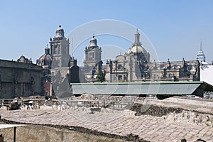 Templo Mayor and Metropolitan Cathedral, Mexico City, Mexico