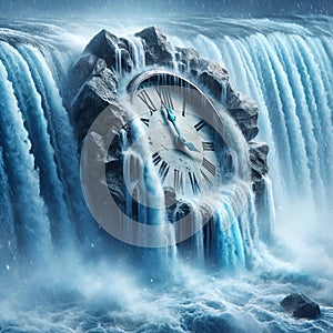 Temporal Cascade: Clock Amidst the Waterfall