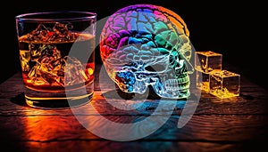 Temporary brain activity due to drug and alcohol abuse