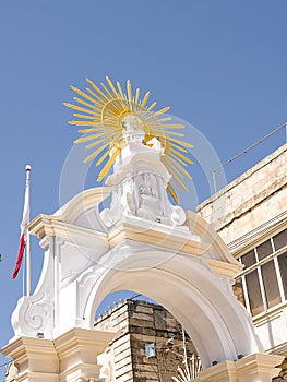 Temporary decoration for the religious festival of Corpus Christi in the city of Rabat in Malta