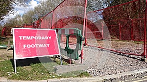 Temporary footway