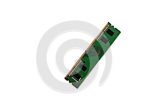 Temporary memory storage unit DDR4 RAM green color 1 pieces for use in computer.