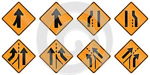 Temporary United States MUTCD road signs photo