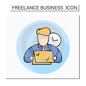 Temporary worker color icon