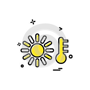 Temprature icon design vector photo