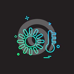 Temprature icon design vector photo