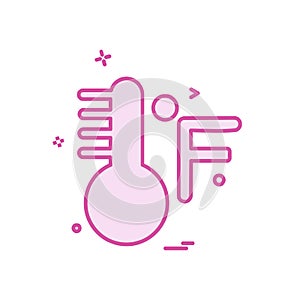 Temprature icon design vector photo
