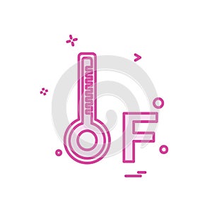 Temprature icon design vector photo