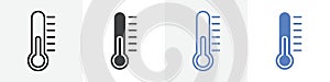 temprature icon vector set use for web ui or app photo
