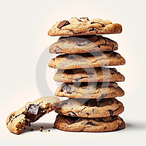 Tempting Chocolate Chip Cookies Stack