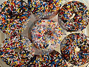 Tempting Donuts With Sprinkles