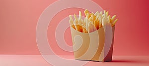 Tempting fast food delight mouthwatering fries with sauce on a convenient cardboard plate