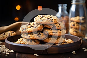 Tempting gluten free treats peanut butter oatmeal cookies with chocolate chips