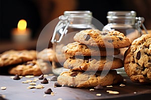 Tempting gluten free treats peanut butter oatmeal cookies with chocolate chips