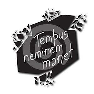 Tempus neminem manet -Time waits for no one in Latin