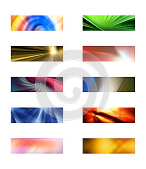 Ten abstract rectangular backgrounds