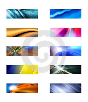 Ten abstract rectangular backgrounds photo