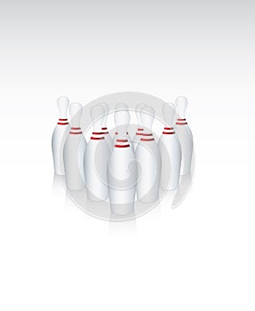 Ten bowling pins