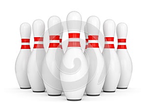 Ten bowling pins