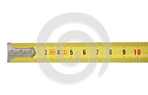 Ten centimeters of measuring tape