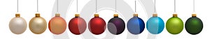 Ten Colorful Christmas Ornaments