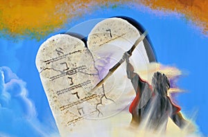 Ten commandments background photo