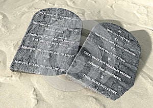 Ten Commandments In The Desert photo