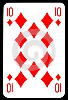 Ten of diamonds playing card