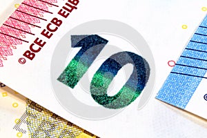 Ten euro banknotes new design photo