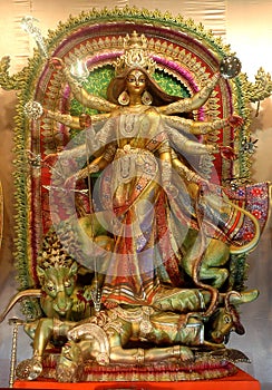 Ten handed Durga idol.