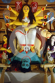 Ten handed Durga idol.