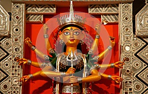 Ten handed Durga idol.