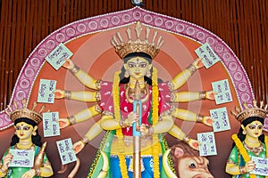 Konyashree - Durga idol at Puja Pandal, Durga Puja festival