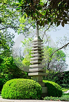Ten Level Japanese Pagoda in Garden