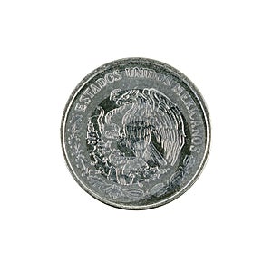 Ten mexican centavo coin 2003 isolated on white background photo