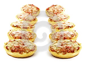 Ten mini pizza photo