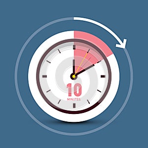 10 Ten Minutes Time Symbol Clock Icon