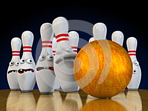 Ten pin bowling