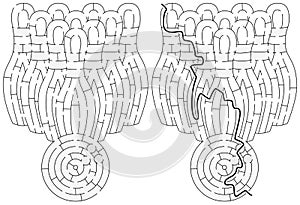 Ten-pin bowling maze