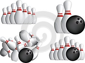 TEN PIN BOWLING PINS