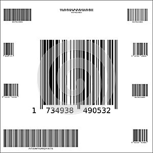 Ten sample vector barcodes photo