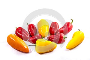 Ten small sweet pepper ready to cook