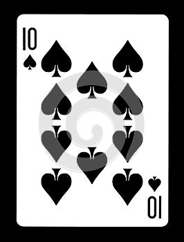 Ten of spades playing card,
