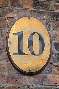 Ten Street Sign