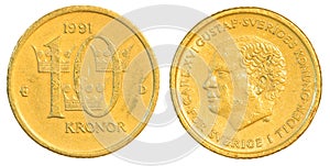 ten swedish Kronor coin photo