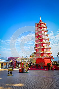 Ten Thousand Buddhas Monastery in Sha Tin, Hong Kong, China.