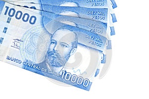 Ten Thousand Chilean Peso Bills Closeup