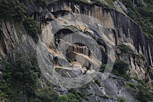 Each layer of rock corresponds to the story of a geological time photo
